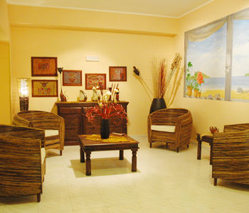 L'atrio dell'hotel