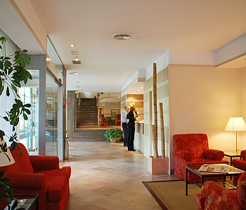 L'atrio dell'hotel