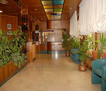 L'atrio dell'hotel
