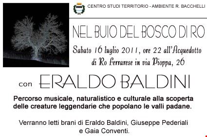 Nel buio del bosco di Ro con Eraldo Baldini Ro
