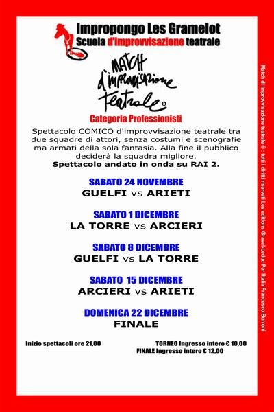 Campionato nazionale professionisti Match d’improvvisazione teatrale Cadelbosco di Sopra