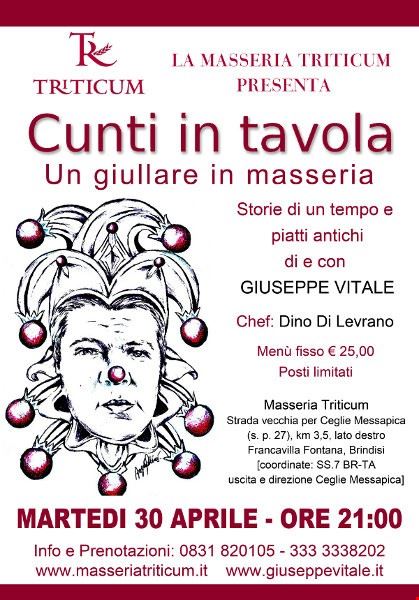 Cunti in tavola. Un giullare in masseria. Francavilla Fontana