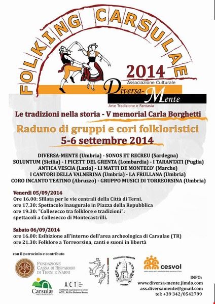 Folking Carsulae 2014 - Le tradizioni nella storia - V Memorial Carla Borghetti Terni