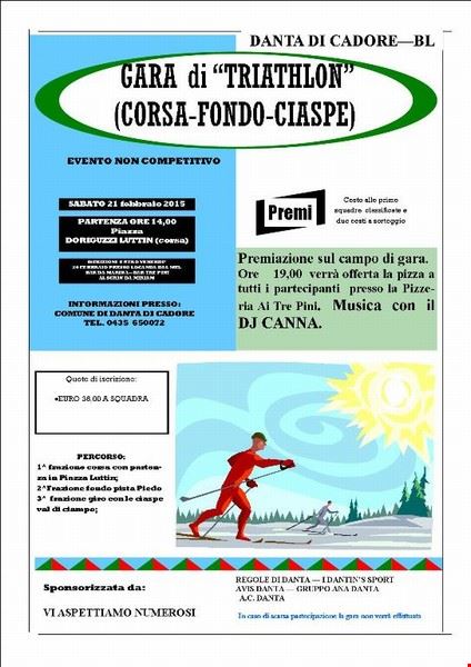 Gara di Triathlon  (Corsa, fondo e ciaspole) Danta di Cadore