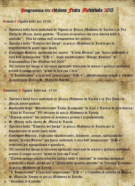 Festa Medievale XIV ediz. Vairano Patenora