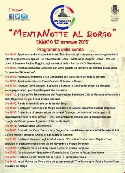 Mentanotte al Borgo - 2ª Edizione Mentana