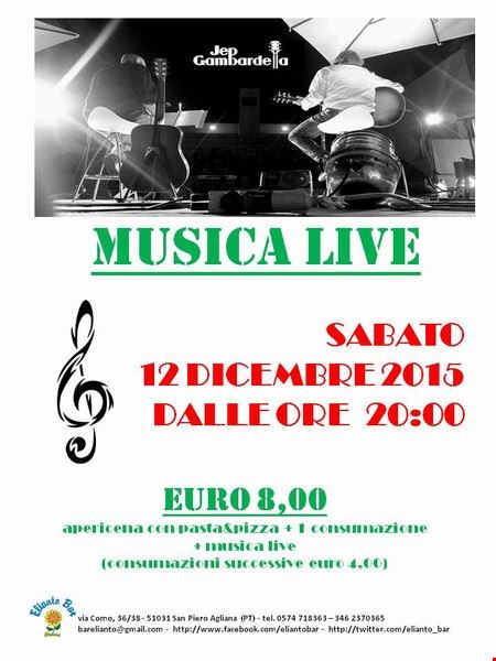 Apericena + musica live con i Jep Gambardella Acoustic Duo Agliana