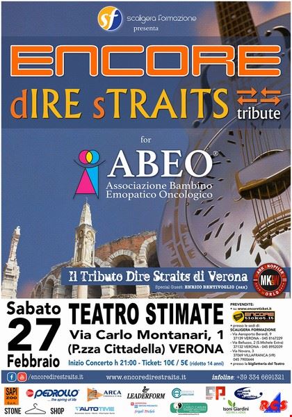 Concerto benfico Encore Dire Straits Tribute for ABEO Verona