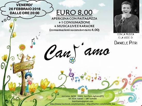 Apericena + musica live e karaoke con Daniele Pitri Agliana
