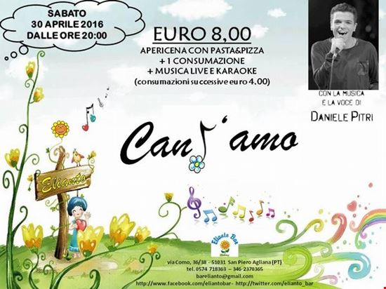 Apericena + musica live e karaoke con Daniele Pitri Agliana