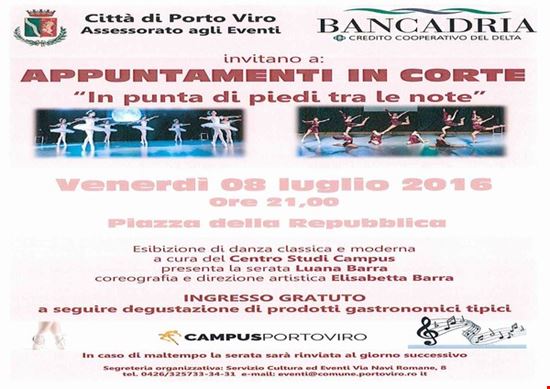 Appuntamenti in corte...in punta di piedi tra le note Porto Viro