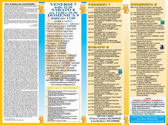 XXV Sagra del Ciapinabò Carignano