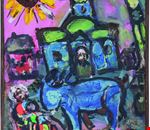 Chagall L'asino di fronte la Chiesa 0L7A0609 cmyk Stampa Chagall L'asino di fronte la Chiesa 0L7A0609 cmyk Stampa