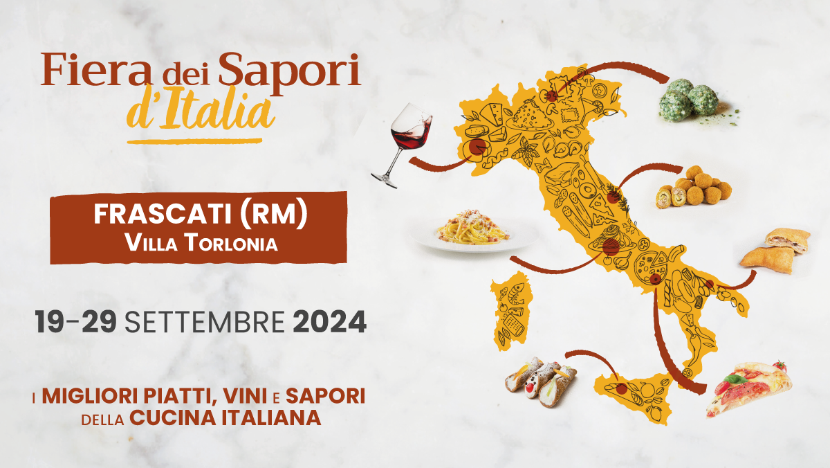 A Frascati (RM) torna la Fiera dei Sapori d’Italia: in Villa Torlonia dal 19 al 29 Settembre 2024 vi aspettano centinaia di prodotti, specialità gastronomiche e vini per un viaggio nel gusto che attraversa l’Italia