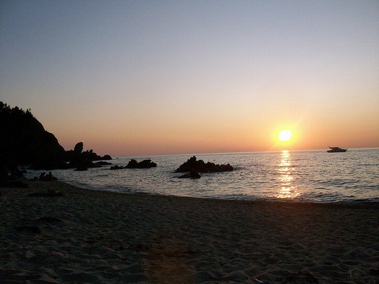 crotone ende eines sonnenuntergangs in crotone