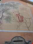Murale con la pianta del paese medioevale