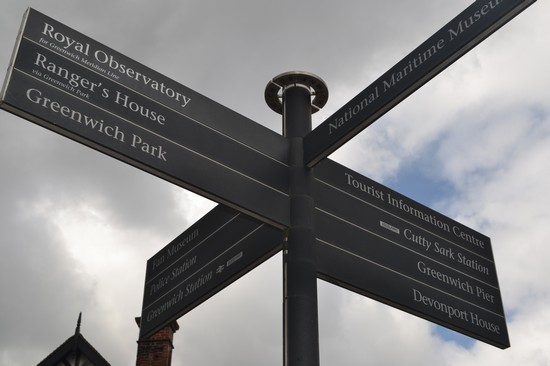 Indicazioni stradali a Greenwich