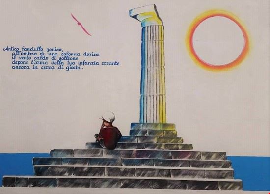Montegiordano Uno dei murales di Montegiordano Rappresentanti la magna grecia.  