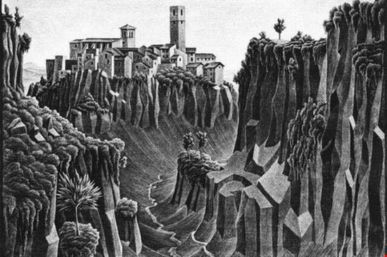 Barbarano Romano una stampa d'epoca  