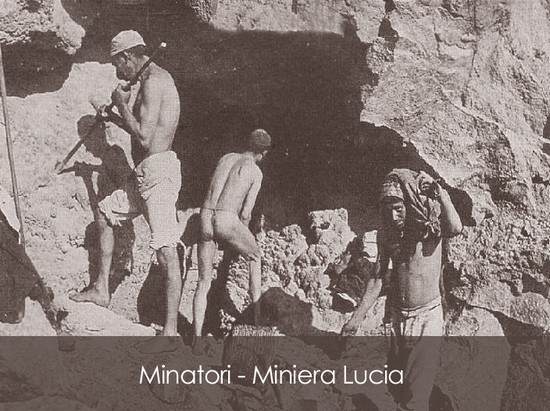Miniera Lucia - minatori in attività
