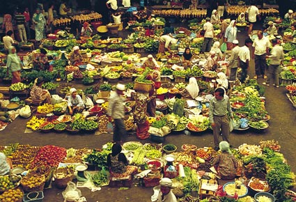 particolare mercato della frutta e spezie
