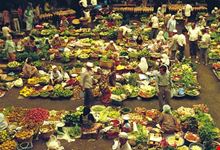 particolare mercato della frutta e spezie