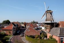 groningen windmill and city view