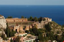 taormina the remains of the ancient greek theater