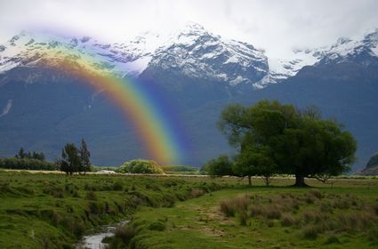Rainbow over the camp