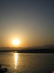 Sunrise on the holy river Ganges 