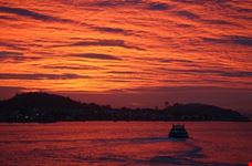 Bay at the sunset