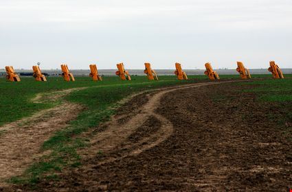 The famous cadillac ranch on route 66 The famous cadillac ranch on route 66