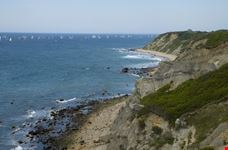Ocean with sails