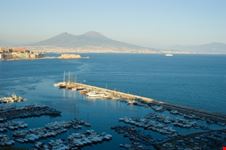 Il Porto di Napoli con il Vesuvio sullo sfondo