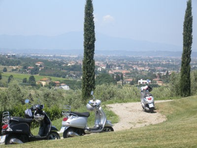 Vespa e paesaggio