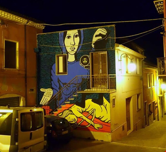 Madonna dell adesso Street art- premio antonio giordano  Simone - Collettivofx Simone