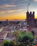 panorama di Udine al tramonto