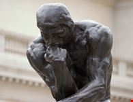 Un particolare del "Pensatore" di Rodin