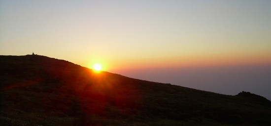 Il tramonto sull'Etna