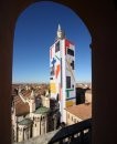 La Torre "vestita" dal telo di Mimmo Palladino