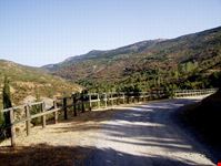 Pista d'ingresso all'Area Attrezzata.
