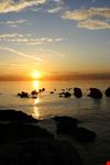 porec la spiaggia al tramonto