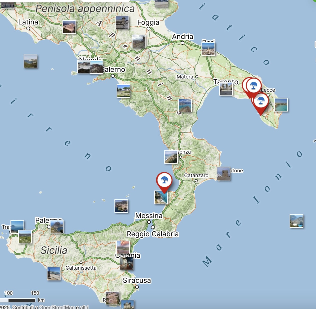 Spiagge in Puglia e Calabria: Quali visitare e come condividere foto su Mapy.com