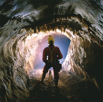 L'interno di una grotta.