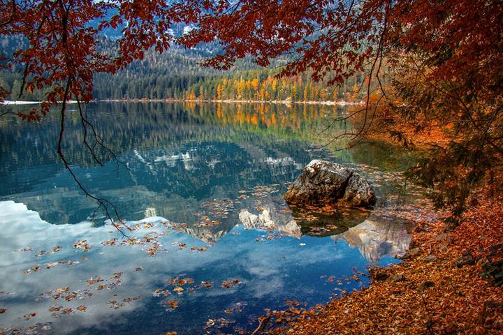 Lo chiamano il lago rosso, ma questo splendido specchio d'acqua nel cuore del Trentino ha un'acqua cristallina