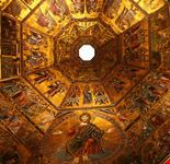 Il mosaico dorato della cupola del Battistero