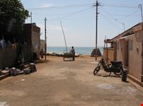 villaggio di pescatori a Chennai-Madras