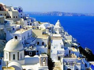 Veduta di Fira, Santorini