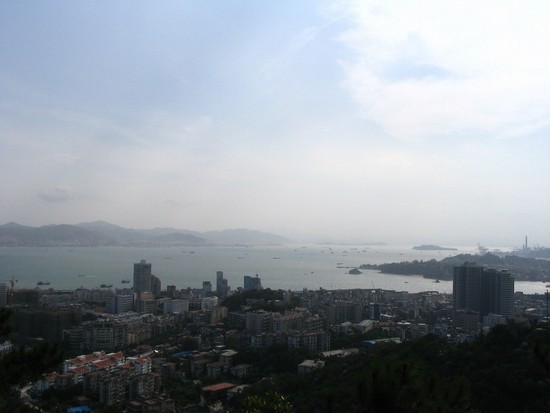 Panorama di Xiamen dall'alto