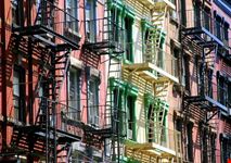 new york colorful buildings in tribeca